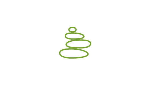 Illustration von Steinen – Symbol für Hot Stone Massage