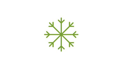 Illustration einer Schneeflocke – Symbol für Kältetherapie