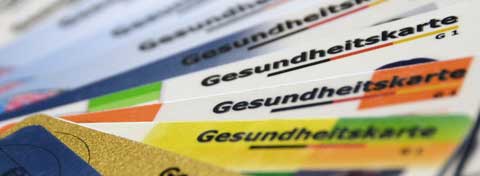 Abbildung von mehreren Gesundheitskarten